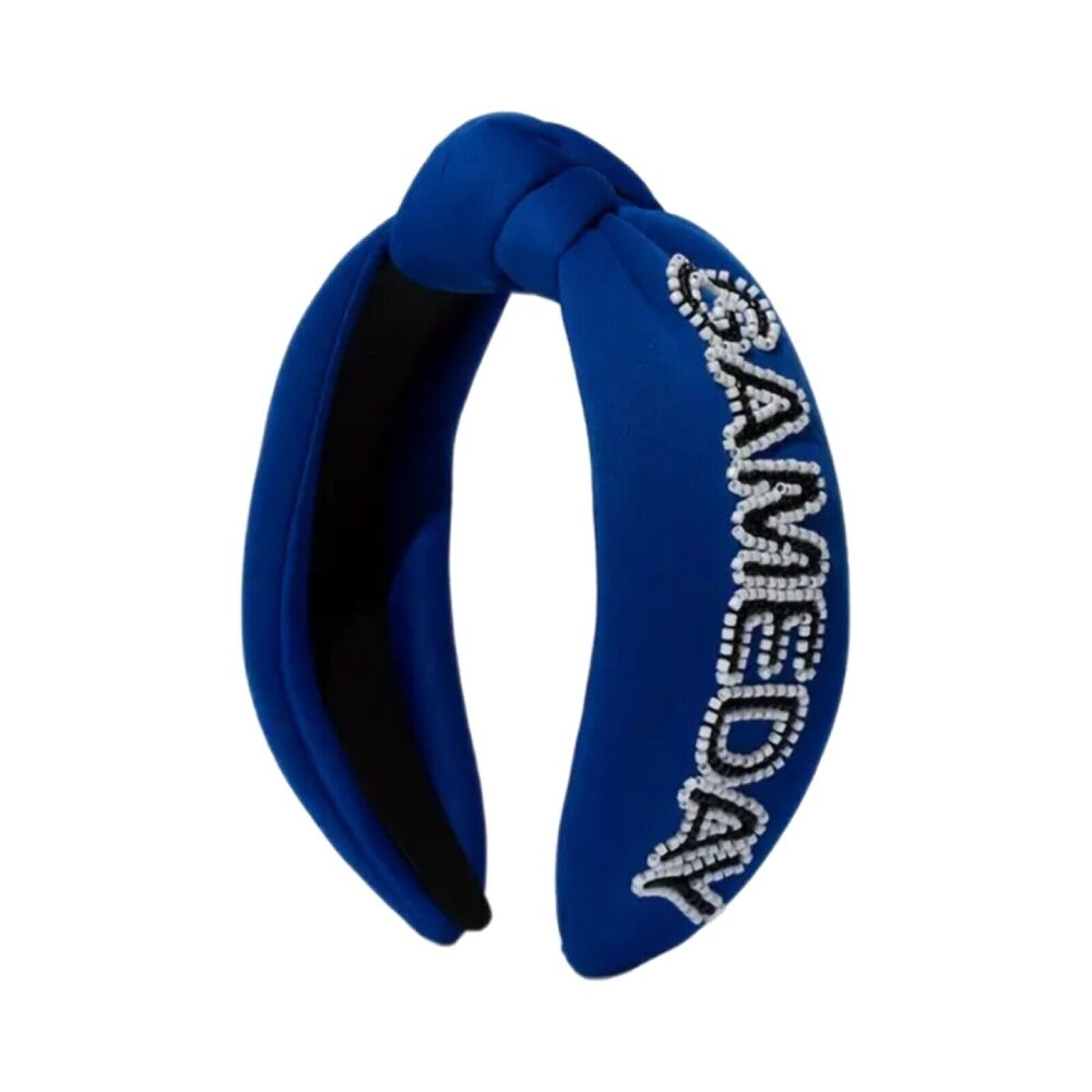 NFL Team Football Beaded Gameday Headband Blue NEW!!! Quick US Shipping
